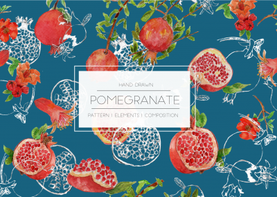 Pomegranate pattern design