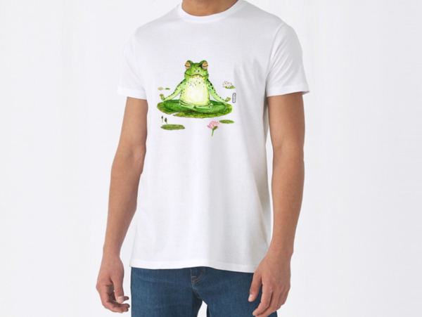 Camiseta Rana meditando hombre