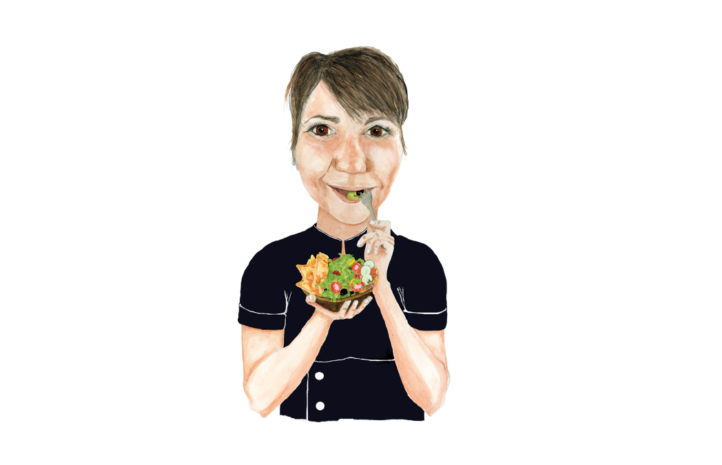 Logo, portraits, billboard and menu illustrations for Veggie Pita