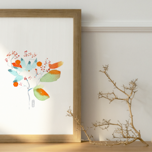 Lámina ilustrada Naturaleza Zen 1