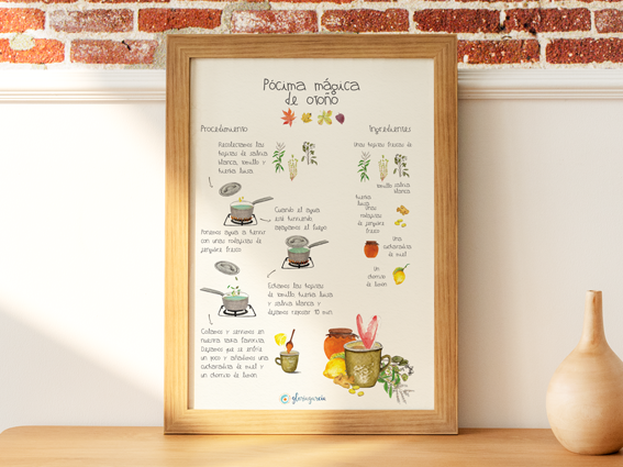 Lámina Receta Pócima mágica de otoño