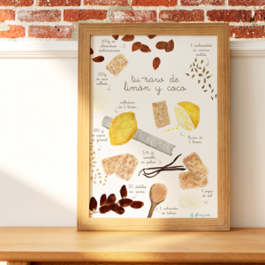 Lámina Receta Tu-raw navideño de limón y coco