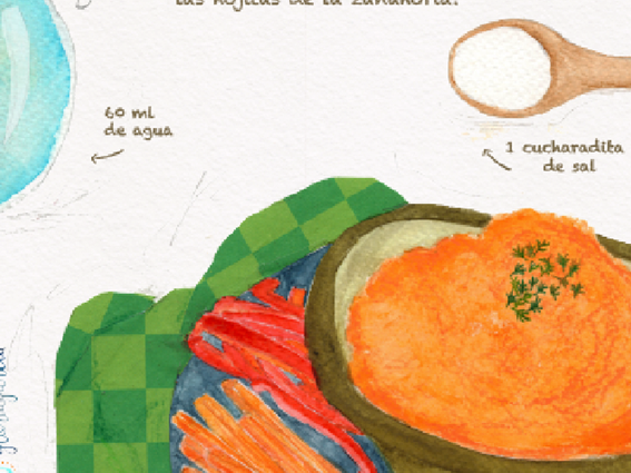 Lámina Receta Paté de zanahoria al ajillo - Imagen 2