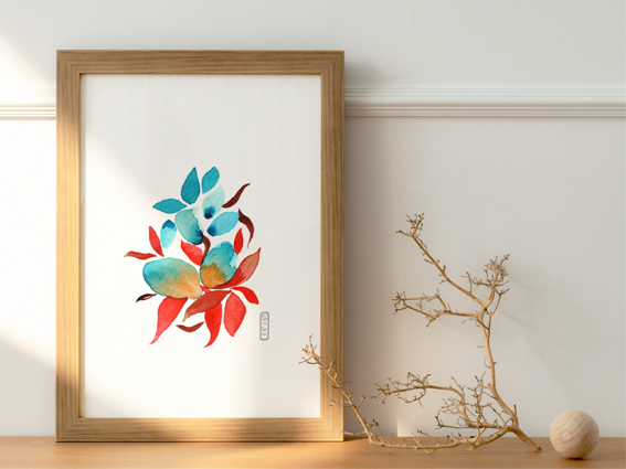 Lámina ilustrada Naturaleza Zen 2