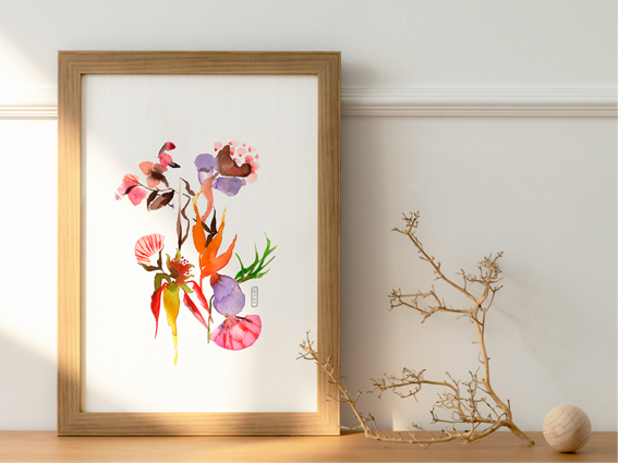 Lámina ilustrada Naturaleza Zen 3